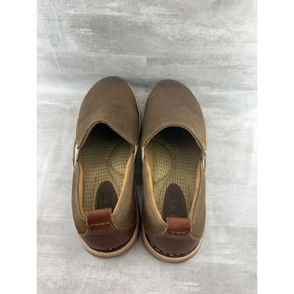 Born Men Brown Leather Slip On Loafers Comfort Shoes Size US 11 EU 44